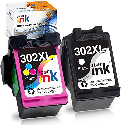 Starink - Cartuchos de tinta compatibles con HP 302XL; HP Envy 4520, 4525, 4524, 4527; HP Officejet 3833, 4658, 3834, 3830, 3831; HP Deskjet 3630, 2130, 3636, 1110