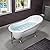 WOODBRIDGE B0023-B/N-Feet+B/NDrain Bathtub, Brushed Nickel