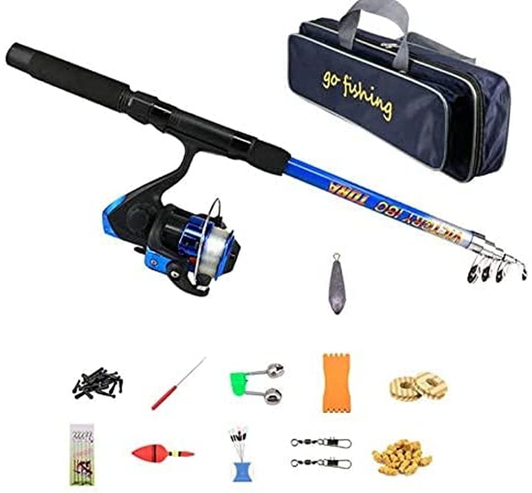 Amazon | ロッド & リールセット 1.8m釣竿 釣りセット ルアーセット  