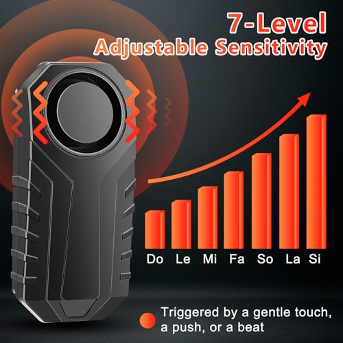 Alarma para bicicleta EGIZPY con sensor de vibración y control remoto IP65 impermeable miniatura 3