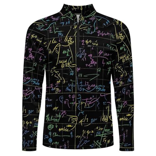 Math Formula Men's Sun Protection Shirts UV SPF UPF 50+ Long Sleeve Rash Guard Lightweight4