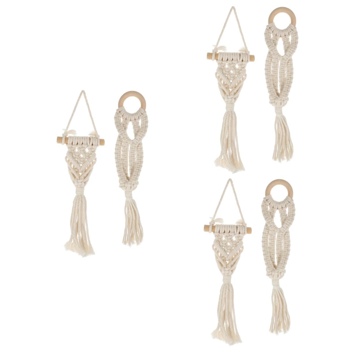 SUPVOX 6pezzi Portafiori Sospesi Macramè Design Boho Per Decorazioni Ed Confezione Versatile Per Appendiabiti e Appesi