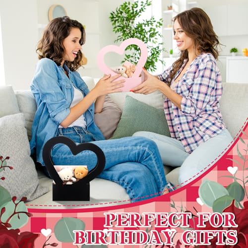 Boîtes en forme de cœur pour bouquets de fleurs sans pli - 6