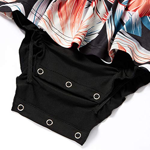 Mommy and me Matching Dresse Crew Neck Long Sleeve Floral Printed Girls Dress Family Matching Outfits…4