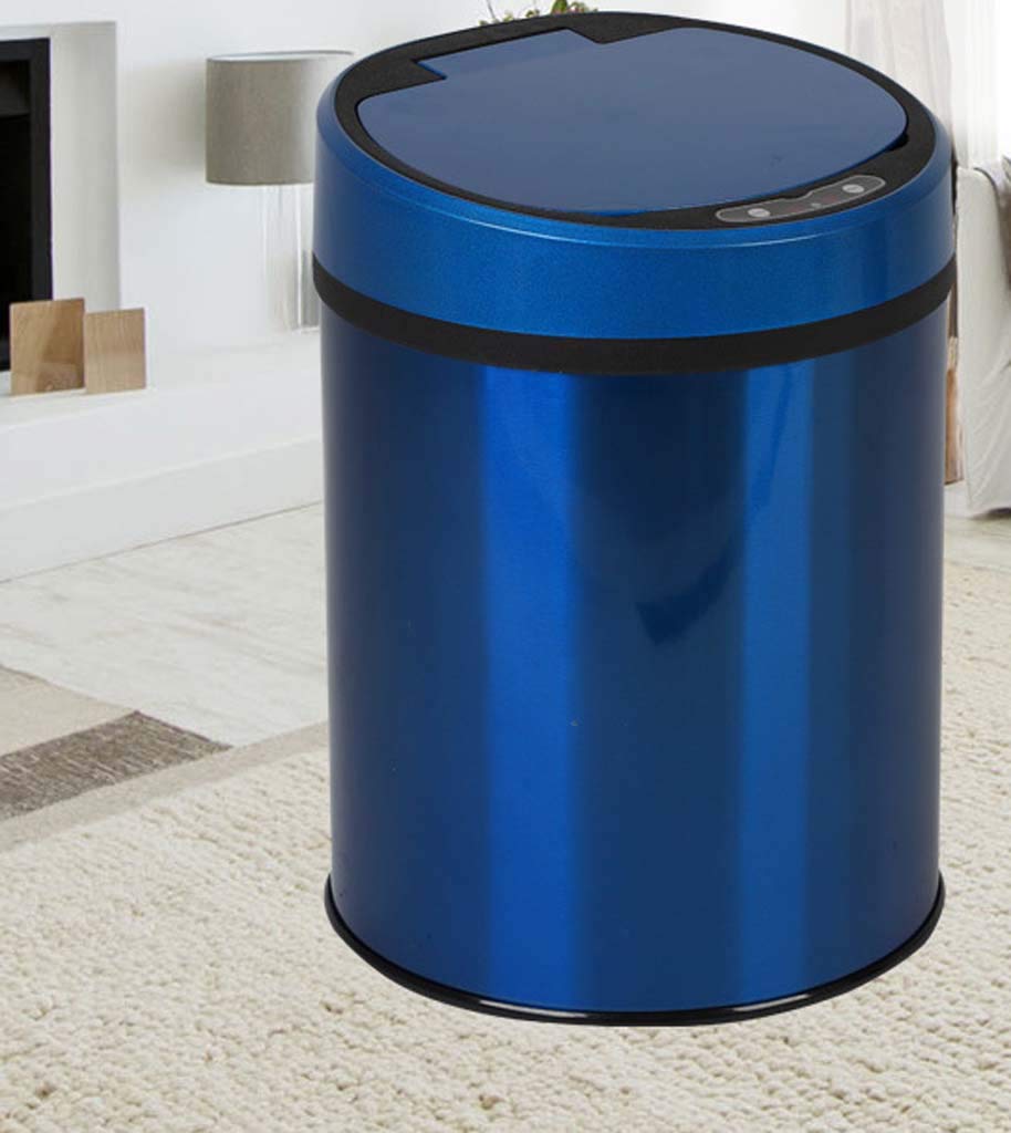 Poubelle de chambre et salon au design européen en acier inoxydable