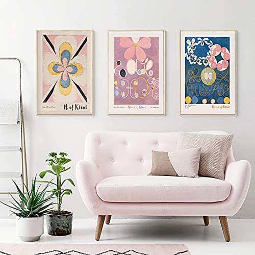 Peinture nordique abstrait floral affiche toile salon moderne 50x70