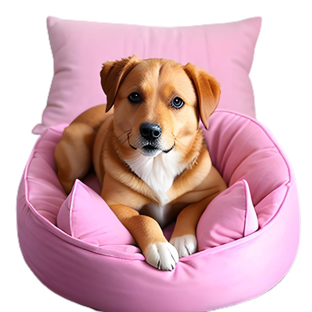 PETITUDE Premium Medium Dog Bed-for Small & Medium Dogs Washable-Pet Bed for Small & Medium Dog/Cat with Slip-Resistant Bottom- PINK-55 x 46 x 22 Centimeters (B0CK2B56JB) Amazon Price History, Amazon Price Tracker