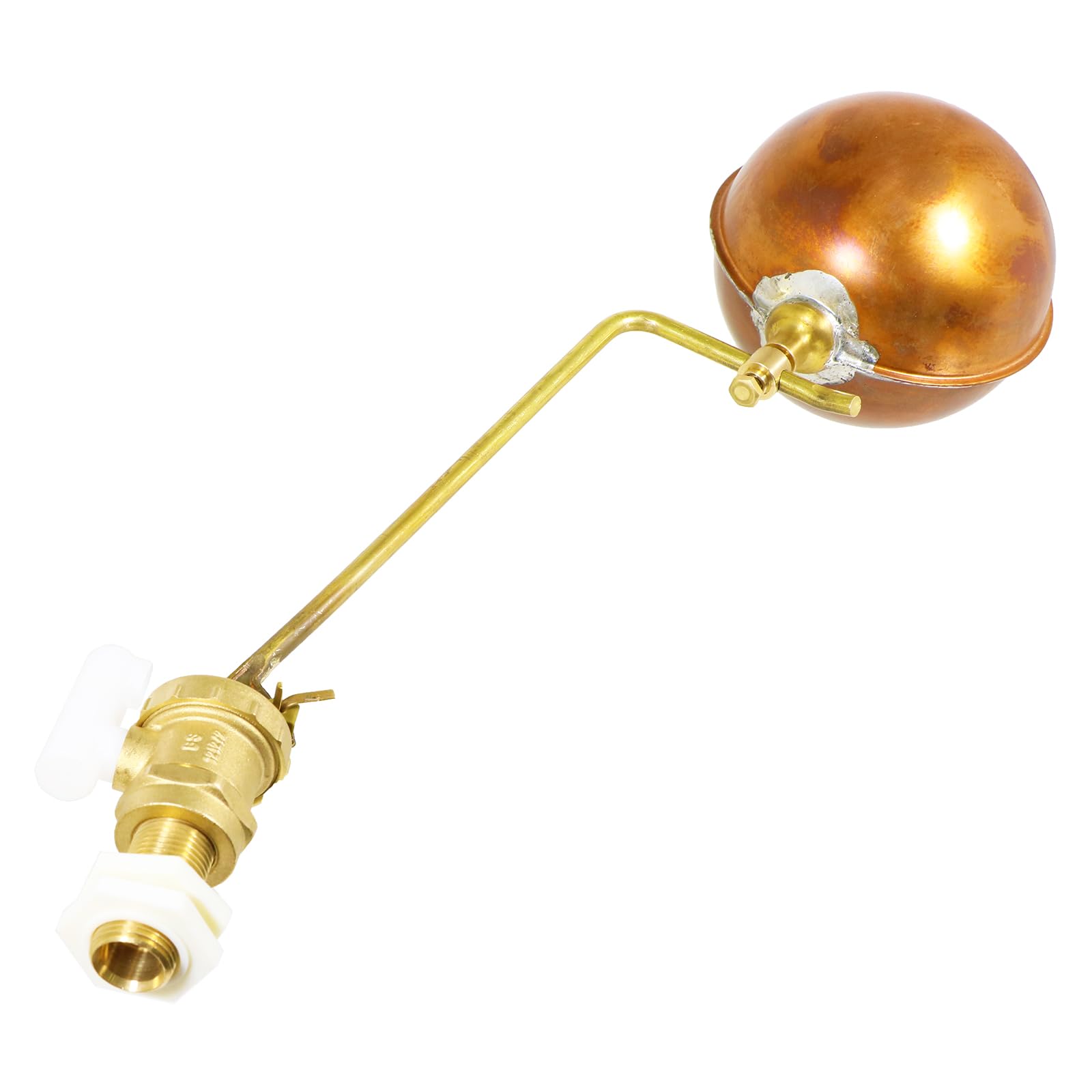 SPARES2GO WC-Schwimmerventil, 1,27 cm, Teil 2, BS1212/2, Niederdruck, Seiteneingang, 11,4 cm, Kupferkugel-Set