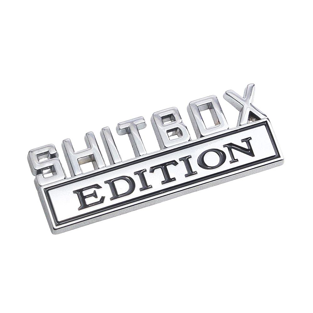 AUTO UAE - Decoration Car Truck Decal Truck Chrome Metal Badge Car Emblems Sticker SHITBOX EDITION 3D For Chevrolets|Chevys (1)