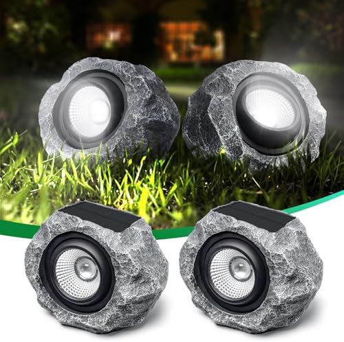 5 Solar Rock Lights That Will Transform Your Outdoor Space 5 DGSCAK Solar Rock Lights Outdoor (2pcs), Solar Spotlights Waterproof Waterproof Super Bright Glow Rocks Outdoor Garden IP65 Waterproof Garden Lights for Yard Walkway Pathway Patio YardGarden