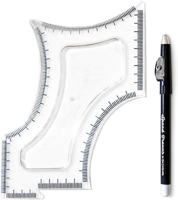 Original Shaping Tool, Clear Beard and Hairline Template with Bonus Tracer Pencil, As Seen on Shark Tank