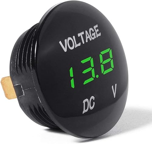 ZYTC Mini voltímetro impermeable con pantalla digital LED, medidor de voltaje DC 12V-24V universal para cochemotocicletacamión (verde) disponible en Yaxa Guatemala