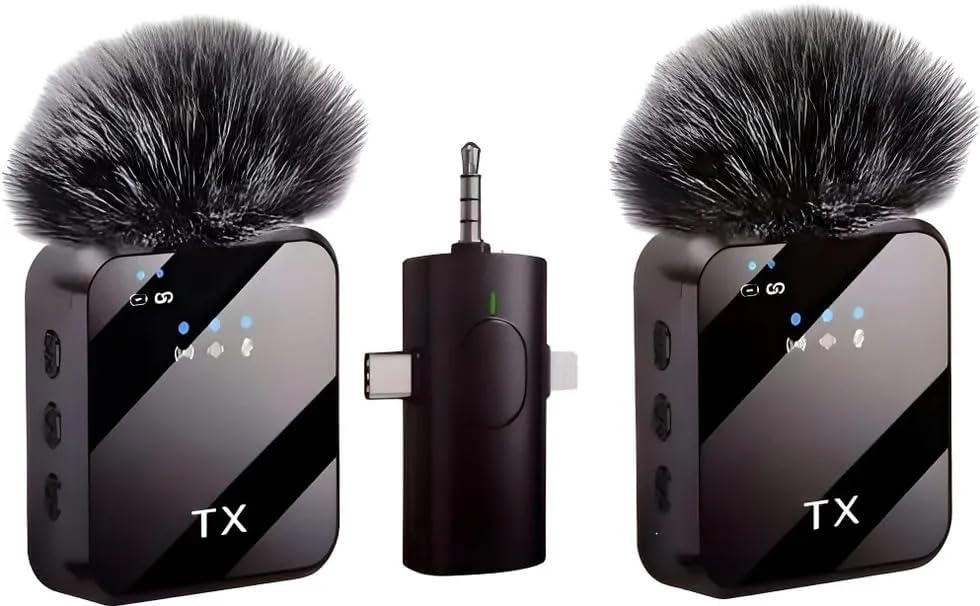 ENNIX F11-2 Dual Wireless Lavalier Microphone 3 in 1 for Smartphones Camera Laptop | Type-C Lightning 3.5mm | Noise Cancellation | Plug & Play | 2 TX 1 RX Mic for Vlogging Live Streaming Recording-image-44