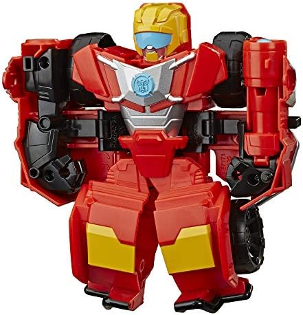 Transformers Playskool Heroes Rescue Bots Academy Hot Shot Converting Toy Robot, 6-Inch Collectible Action Figure Toy for Kids Ages 3 and Up