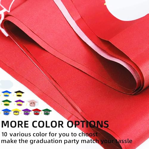 Image of Graduation Decorations 2026 Banner Porch Sign Red Black for Class of 2026 Graduates Party Supplies