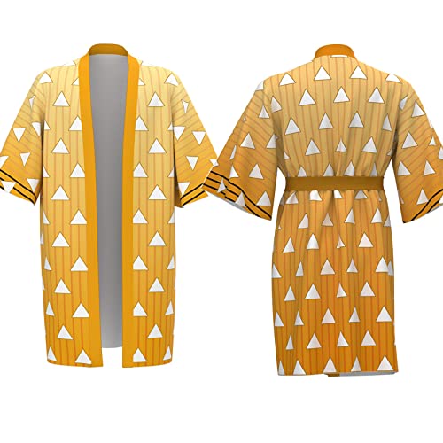 TMSREBU Cosplay Bathrobe Tanjirou Robe Sleepwear Shinobu Pajamas Thin Style for Women Men