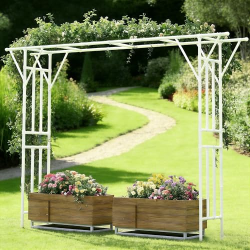 Flat Top Garden Arch Trellis 11FT x 9FT, Super Large