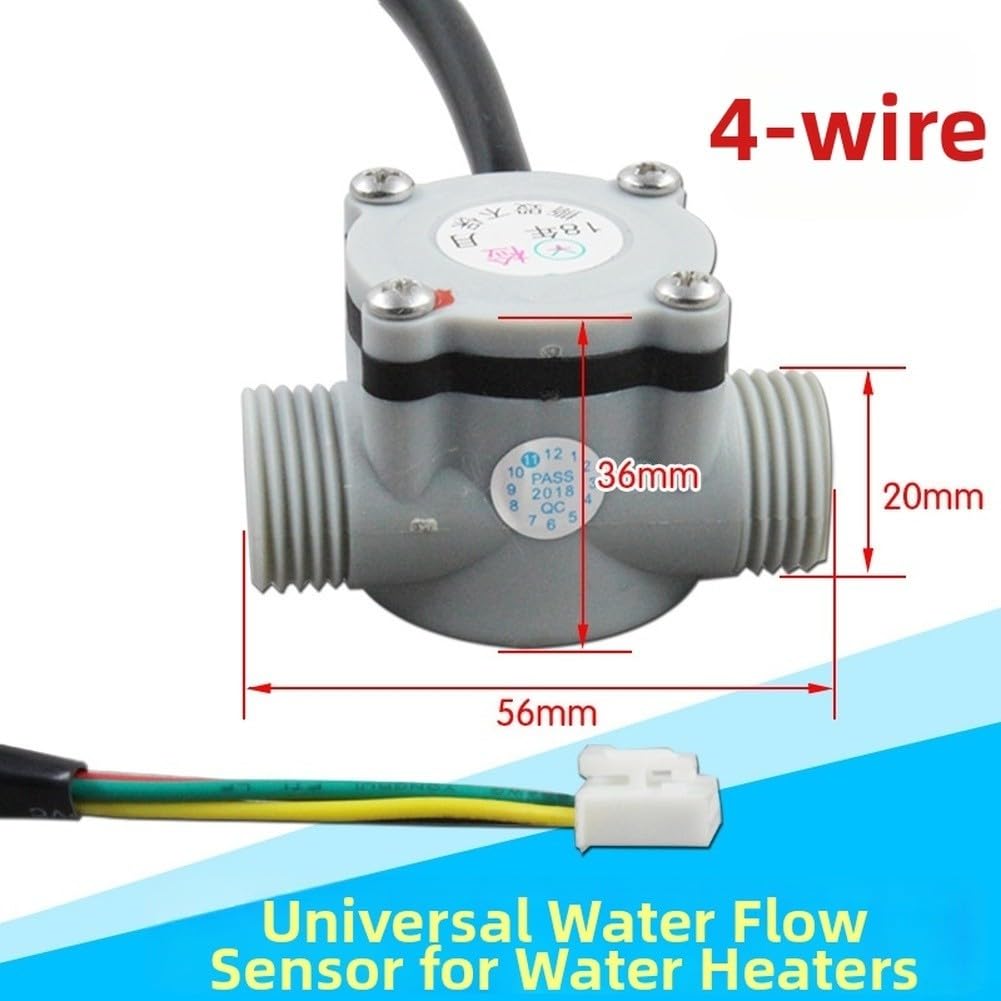 Sensor de Caudal 12mm Alta Temperatura 70°C 4 Cables(3)