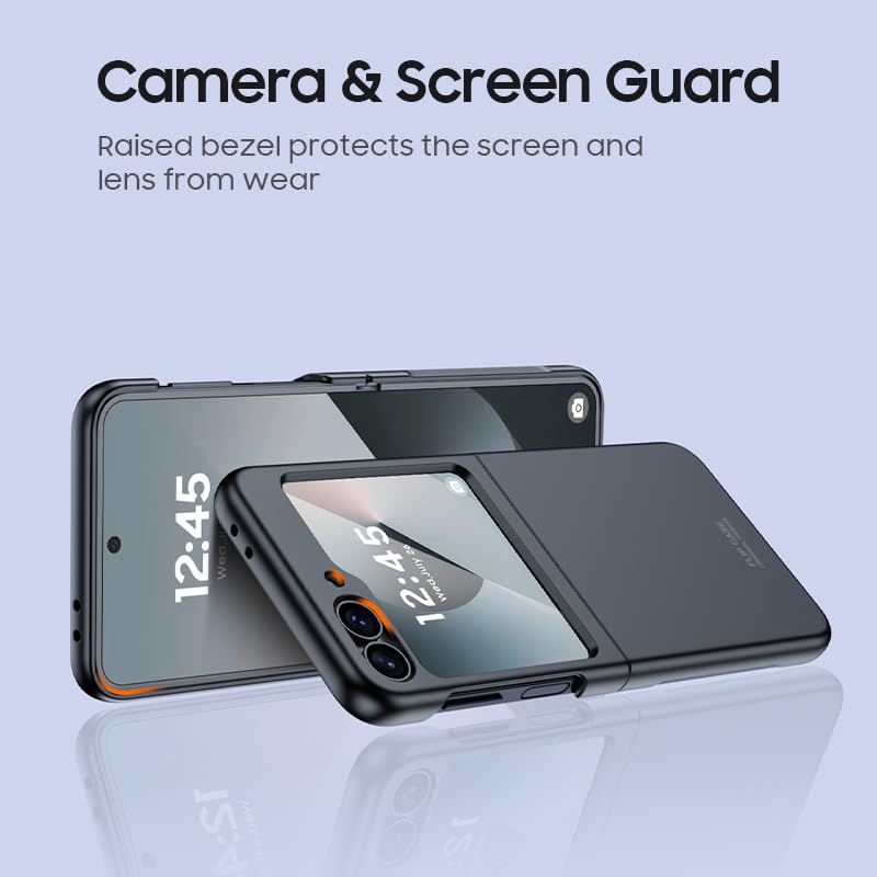 Image of Midkart Thin Cover Compatible with Samsung Galaxy Z Flip 6 / Z Flip 7 FE Hard PC Slim Case with Tempered Glass, Mint Green