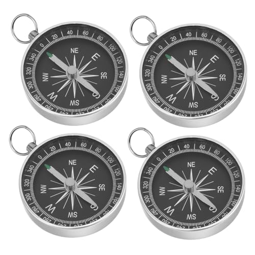 Brújula de aluminio compacta 4 piezas POPETPOP miniatura 1