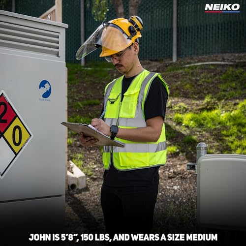 Image of NEIKO High Visibility Safety Vest ANSI Class 2, 7 Pockets