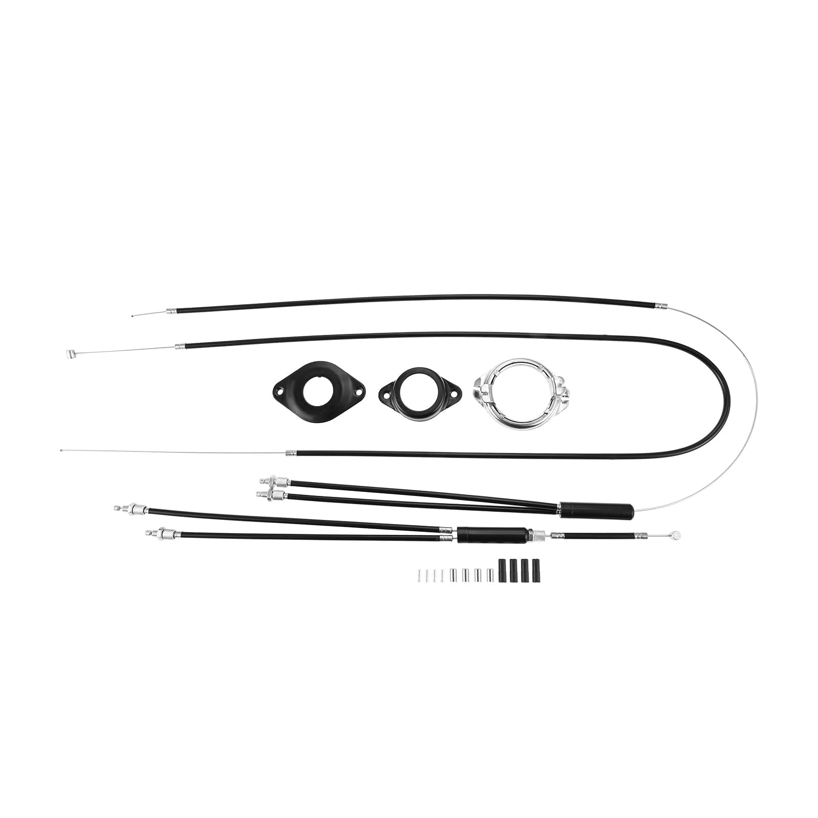 Full Kit BMX Bicycle Brake Line Set Cable Wire,BMX Bike Gyro Brake Cables,Front + Rear (Upper + Lower) with Spinner Rotor for Bike Part Replacement (Complete Set of Front and Rear+Parts)