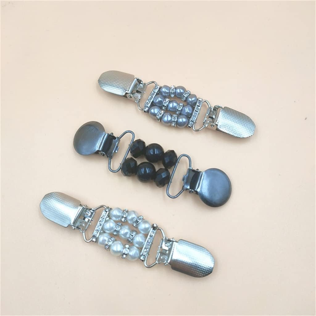 JSEIAJB Women Vintage Beads Brooch Retro Cardigan Buckles Clip Pin