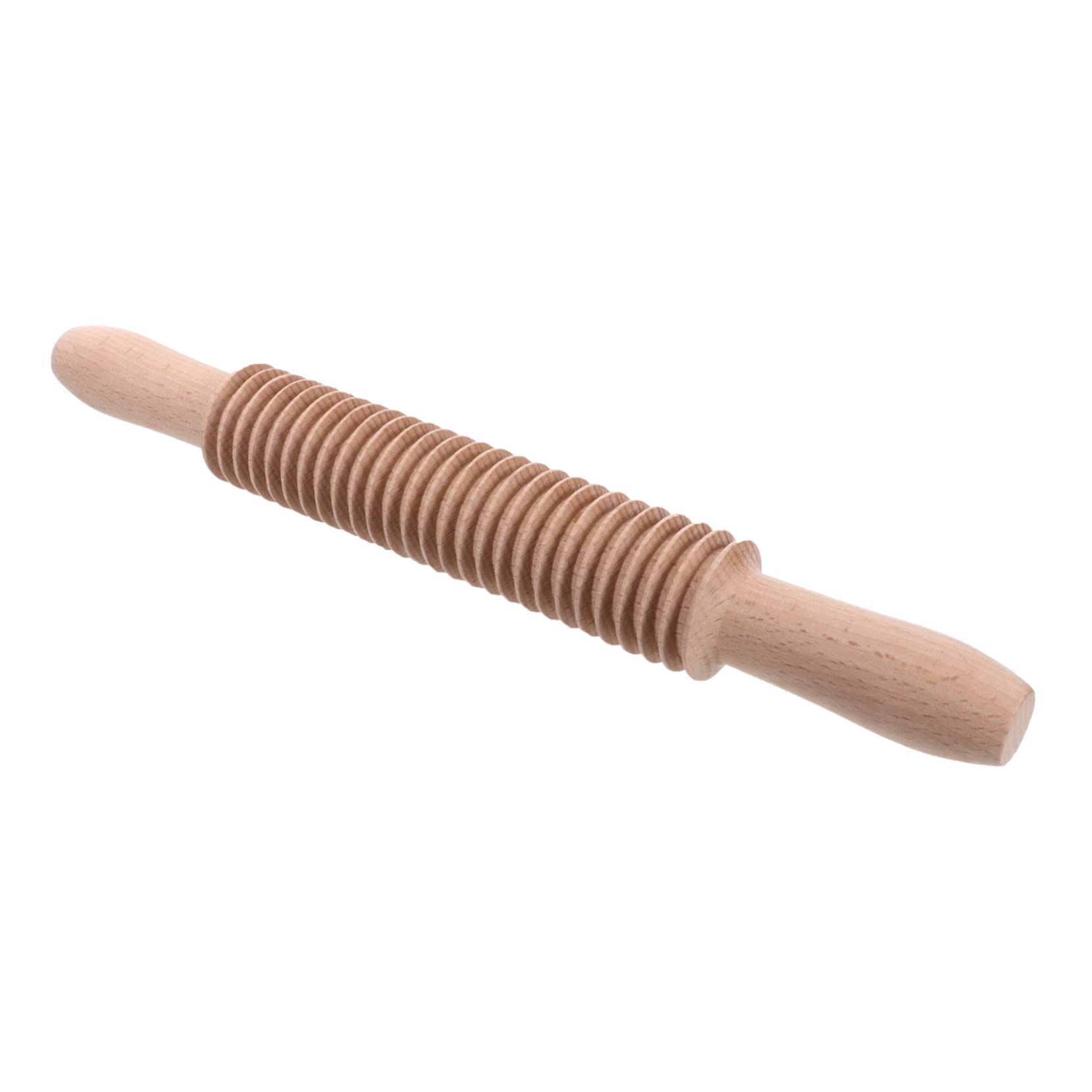 MOTHNUR Threaded Rolling Pin 13.00 in Baking Roller Pin for Pasta Making Textured Noodle Rolling Stick Home Kitchen and Restaurant Use Spaghetti Dough Roller