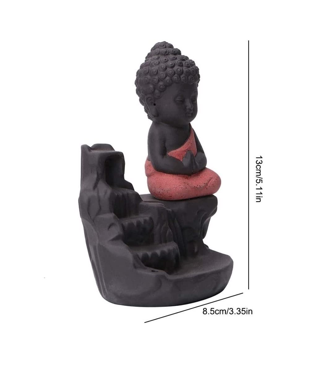 Uchwyt Na Kadzidełko Ozdoby Do Czytelni 4 Sztuk Uchwyt Kadzidła Wieża Z Przepływem Zwrotnym Stożek Porcelana Ceramiczna Budda Mnich Kadzidło Palnik Home Office Herbaciarnia Dekoracja