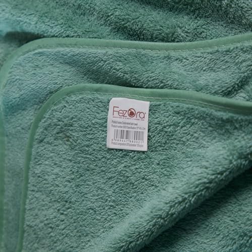 Image of Fezora Microfiber Bath Towel for Men & Women - Large Size 70x140 cm, 400 GSM, Ultra Soft, Quick Dry, Lightweight & Super Absorbent Towel for Bathroom, Gym, Spa, Travel & Swimming (Firozi)