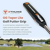 2 Thumb OG Taper Lite 43 Golf Putter Grip | EVA & PU Textured Golf Grips | Lightweight & Comfortable | W-43mm x D-28mm - Black - Image 2