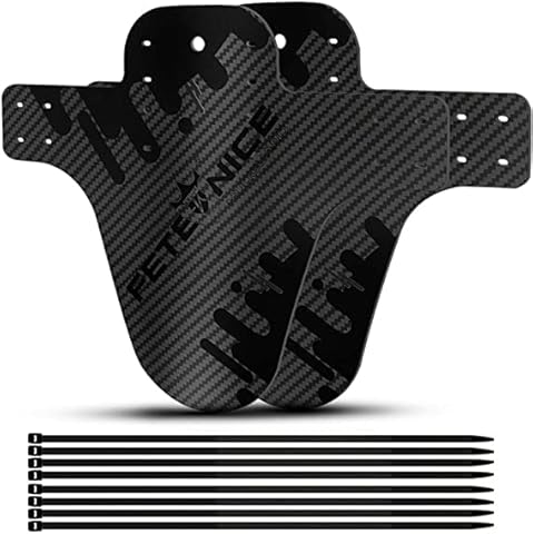 FETESNICE 2 Stück Kohlefaser Textur Mountainbike Schutzblech MTB Fahrrad vorne hinten Kotflügel DH Radfahren 24/26/27,5/29 Mountainbike Schutzbleche Cover