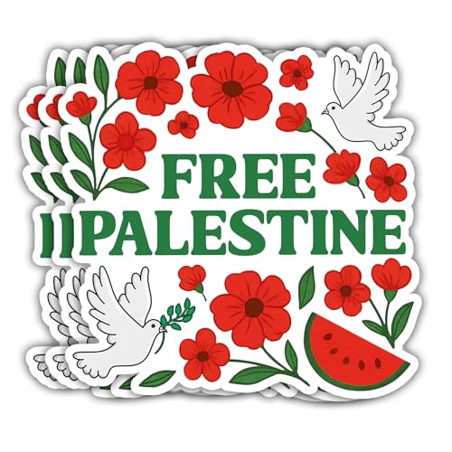 VOTANTA (3 Pcs 3 inch) - Free Palestine Sticker I Stand with Palestine Stickers Political Protest Decals Arab Arabic Palestinian Supporter Gifts Decoration for Laptops Phones Water Bottles