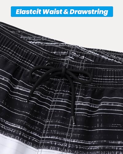 Aueyan Mens Swim Trunks with Compression Liner 7 inch Quick Dry Beach Board Shorts3