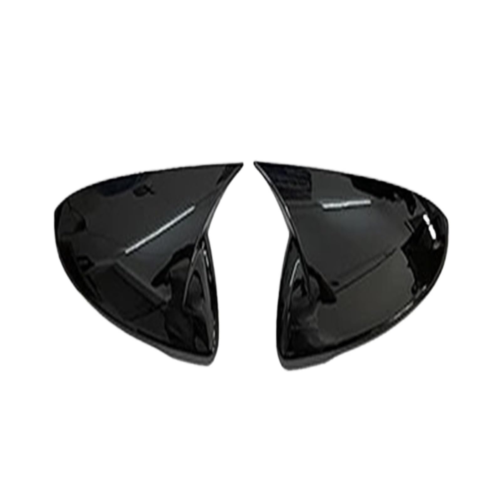 Car Styling Compatible for KIA Ceed Xceed 2019~2023 Door Side Wing Rearview Mirror Cover Sticker Trim Cap Lid with Horn Auto Accessories(ABS Glossy Black)