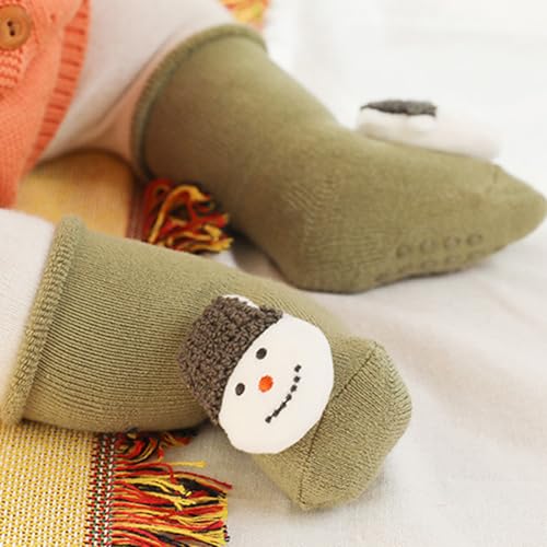 Baby Slipper Socks - Winter Warm, Non-Skid Grip, Anti-Skid, Soft Cute Cotton Bear Toddler Socks4