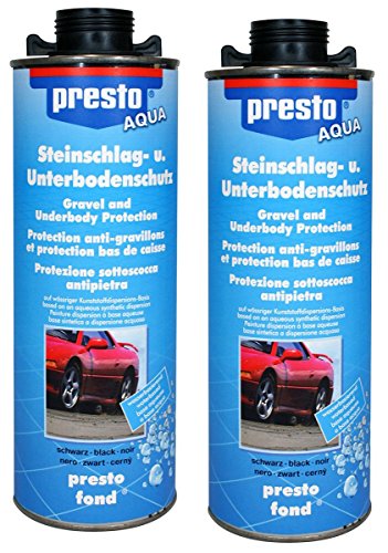 Preisvergleich Produktbild Presto Steinschlag Unterbodenschutz Wasserbasierend schwarz 2X 1000ml 343735