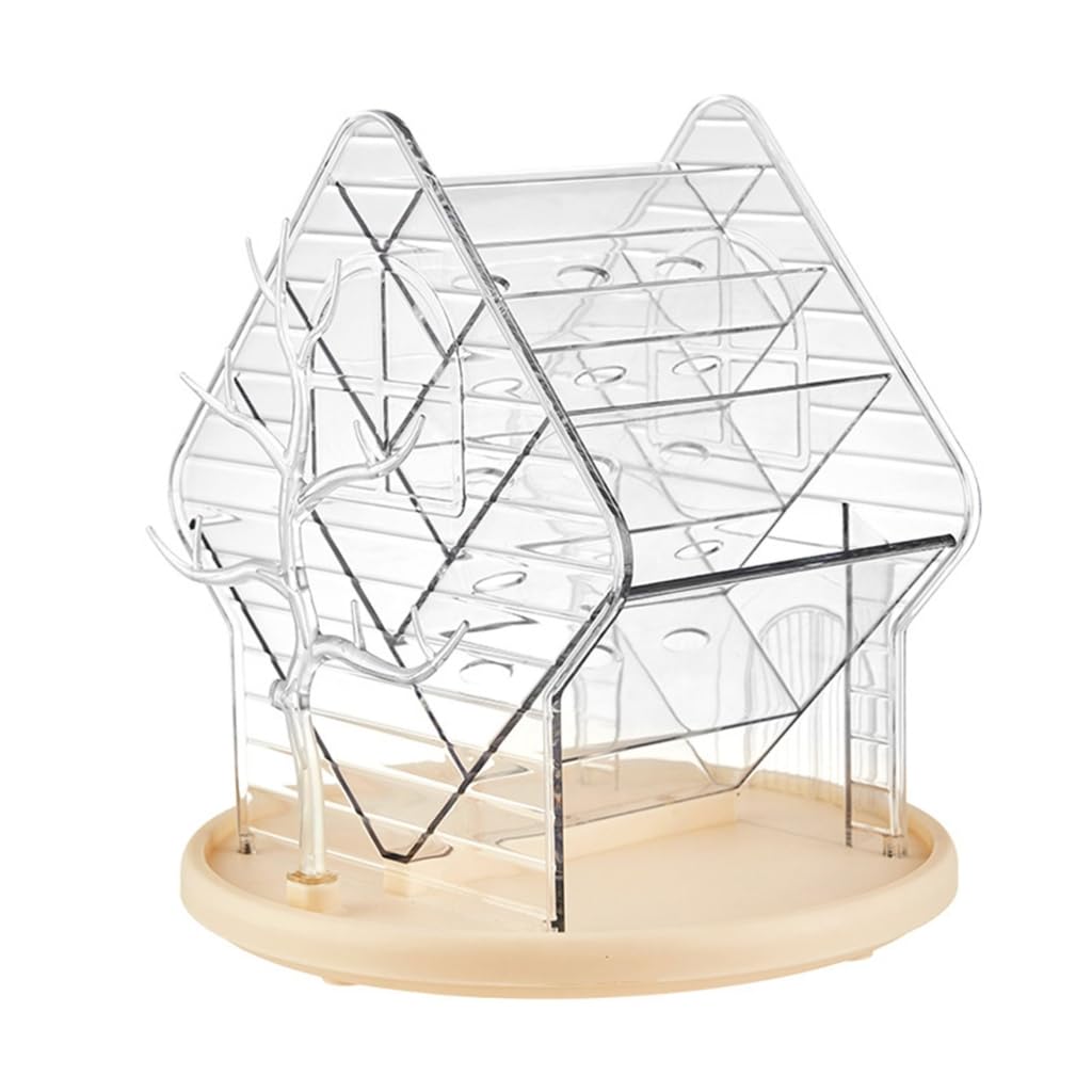 Boîte de rangement pivotante à 360 degrés pour cosmétiques, bijoux, pinceaux de maquillage et rouges à lèvres