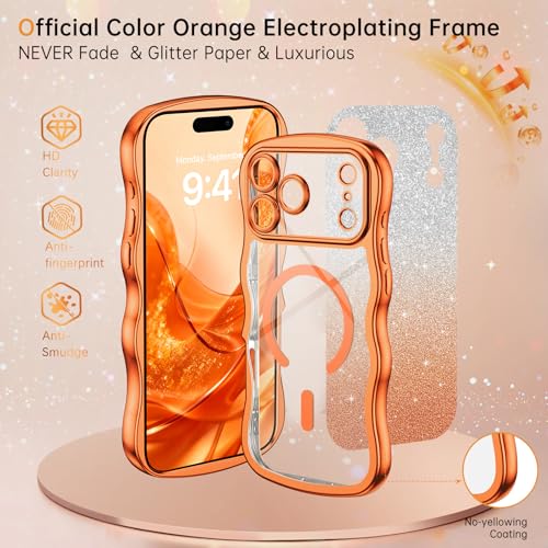 Coque iPhone 17 Pro Max antichoc transparente pailletée MagSafe - 2