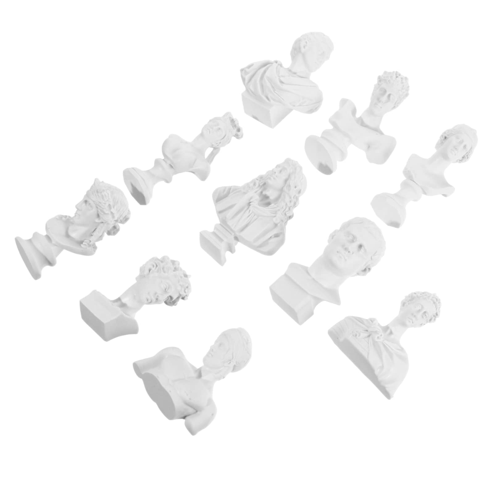 HAWILLOSCH 10 Piezas Estatua de Yeso estatuilla de artesanía estatuillas griegas Escultura Decorativa Home Decor decoração casa Mini esculturas griegas de Resina Mini Estatua Griega