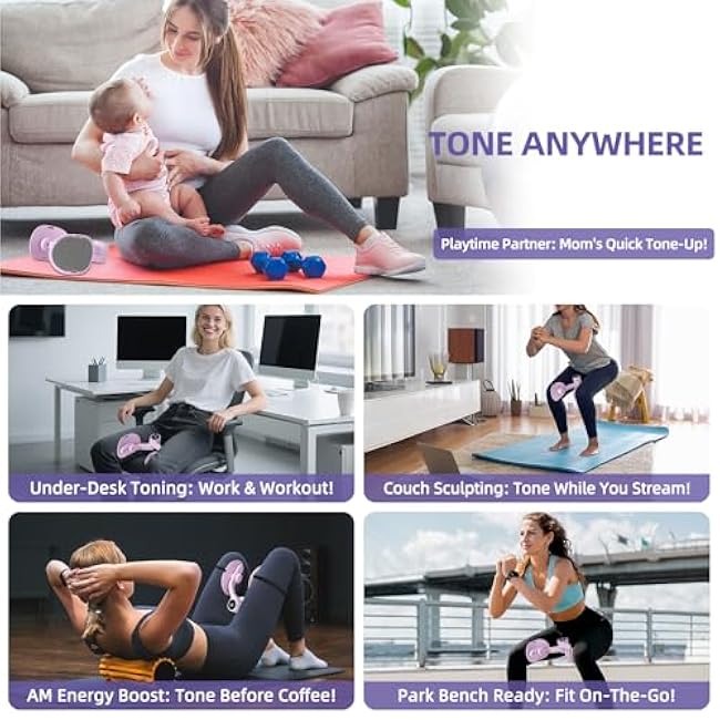 Thigh Master Thigh Exerciser for Women, Kegel Exercise, Pelvic Floor Muscle Strengthening Exercise Devices, Inner Thigh Exerciser, Thigh and Pelvic Trainer, Leg Workout Exercise Equipment for Home