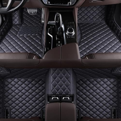 Alfombrillas Coche Personalizadas Cobertura Total para Volkswagen Touran(7seats) 2015-2024, Protección Completa Alfombra Todo Tipo Clima Impermeable,A/Black