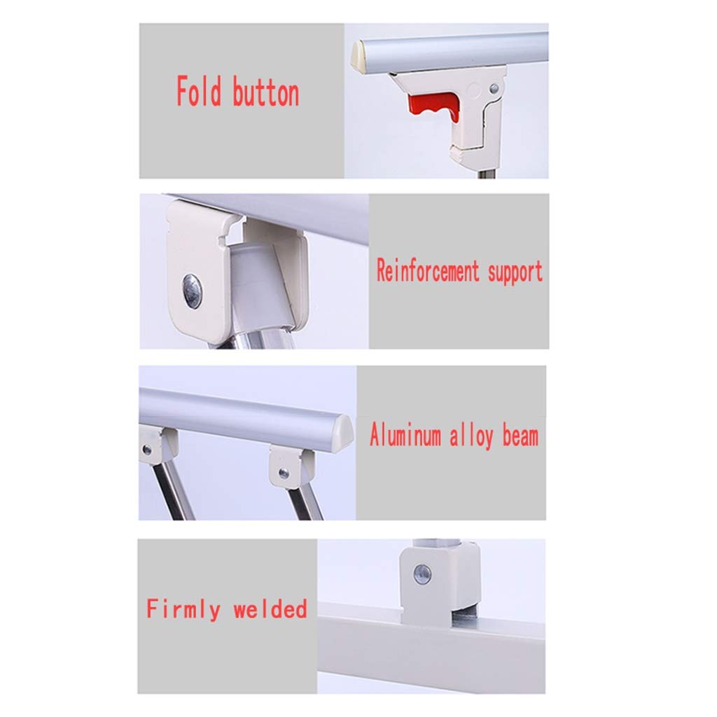 Barandilla de Cama Plegable para Ancianos, protección Lateral de Seguridad, manija de Asistencia para Adultos, barandilla de Cama para discapacitados, Barra de Parachoques con Agarre de Met