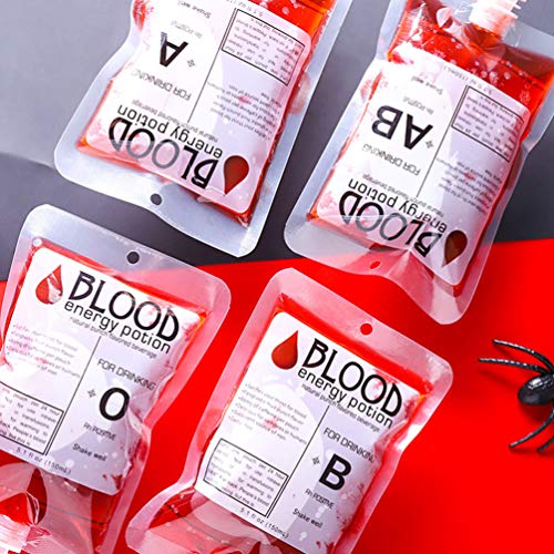 Cabilock 8 Pcs Saco de Sangue Do Dia Das Bruxas Sacos de Grau Alimentar Bebidas Suco Cocktail Saco d