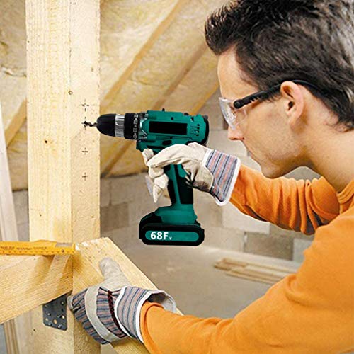 Akku-starker wiederaufladbarer Schraubendreher mit Zubehör-Kit 2 Bohrschrauber mit Variabler Drehzahl zum Schrauben, Befestigen und leichten Bohren von Holz und Kunststoffen – Bild 3