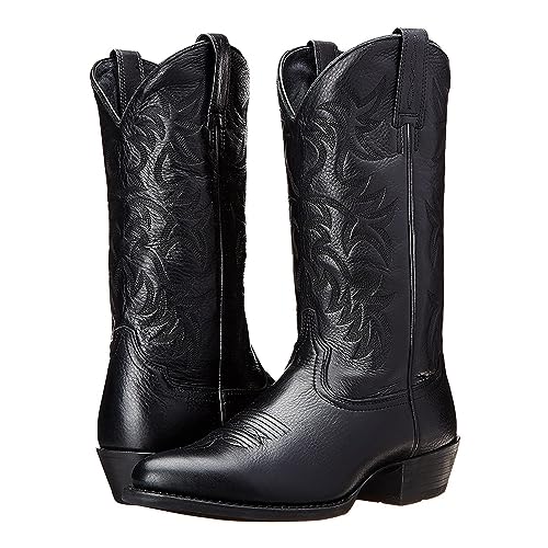 ADMLZQQ Mens Classic Durable Round Toe Embroidered Western Rodeo Cowboy Boots4