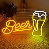 beer neon lights for sale 【Perfetto regalo】Stai cercando un regalo memorabile e alla moda per amici, famiglia o partner? Questo segno al neon è la soluzione ideale! Dona istantaneamente un'atmosfera fresca, moderna e accogliente a qualsiasi stanza e mostra uno stile personale.
