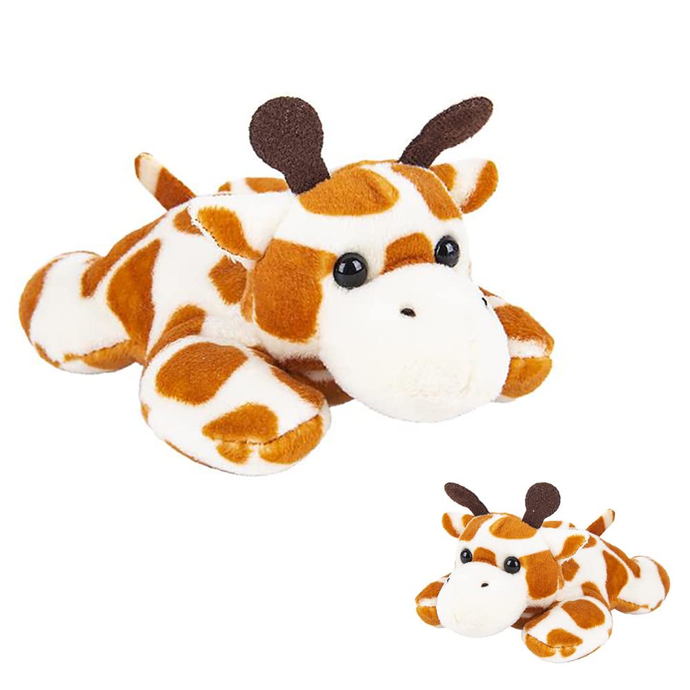 The Dreidel Company Giraffe Plush Mighty Mights, 3.5" Inch Plush Stuffed, Super Soft and Cuddly Animal Toys, Classroom Decorations, Boys and Girls (Giraffe)