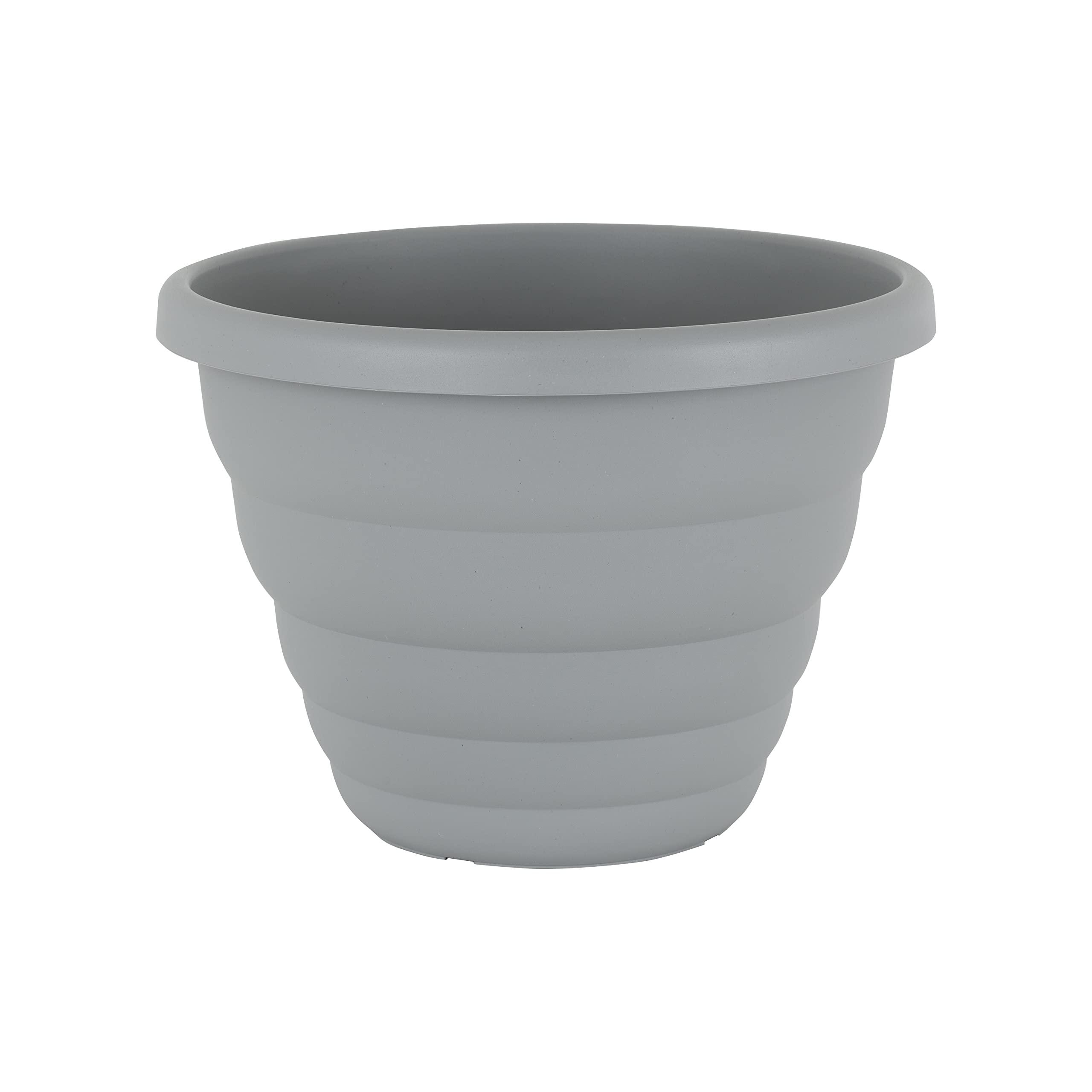 Wham Set 4 Beehive 40cm Round Plastic Pot Cement Grey