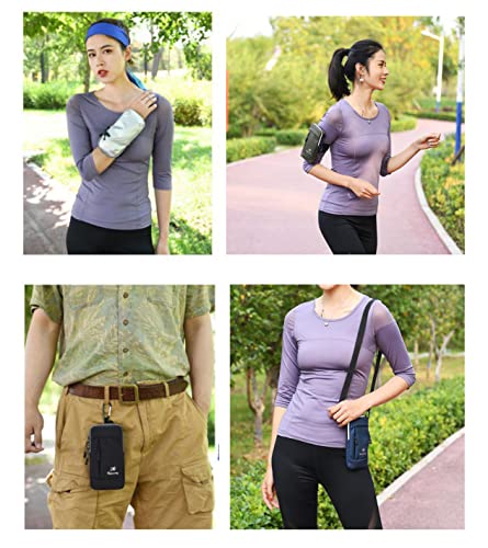 Running Armband Phone Holder Crossbody Purse Belt Pouch Sports Arm Bag For Samsung Galaxy S21 Fe S20 Fe Plus S22 Ultra Note 20 Moto G Power Google Pixel 6 Oneplus 8 9 Pro Iphone Blu Up To 6.5" (Gray) #TOP6
